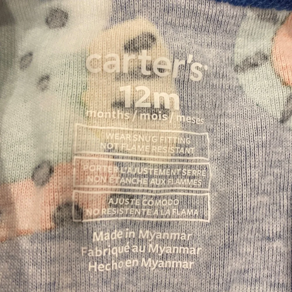 Carters one piece pajama size 12mo